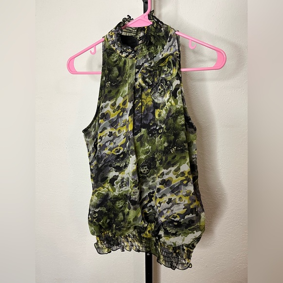 BCX Tops - BCX Sleeveless Blouse W/ Flowers on Shoulder Size Medium